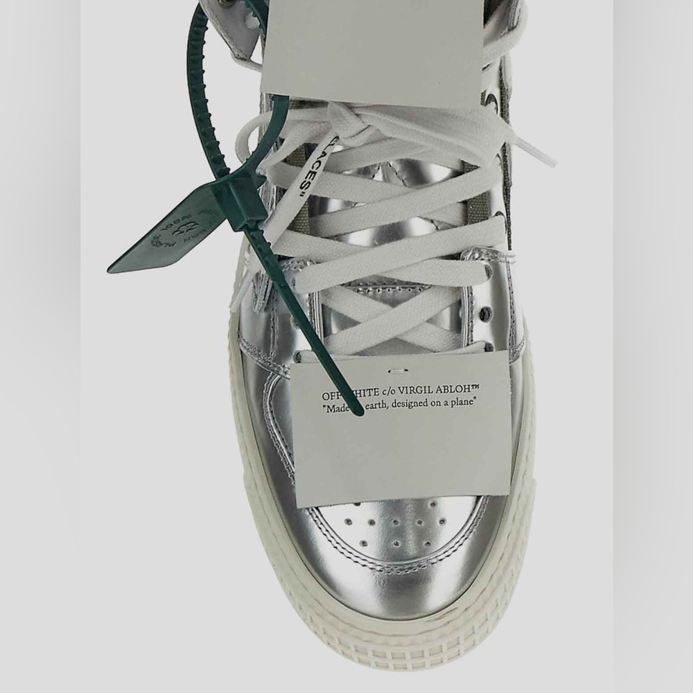 OFF-WHITE Silver-Tone 3.0 Off-Court High-Top Sneakers
